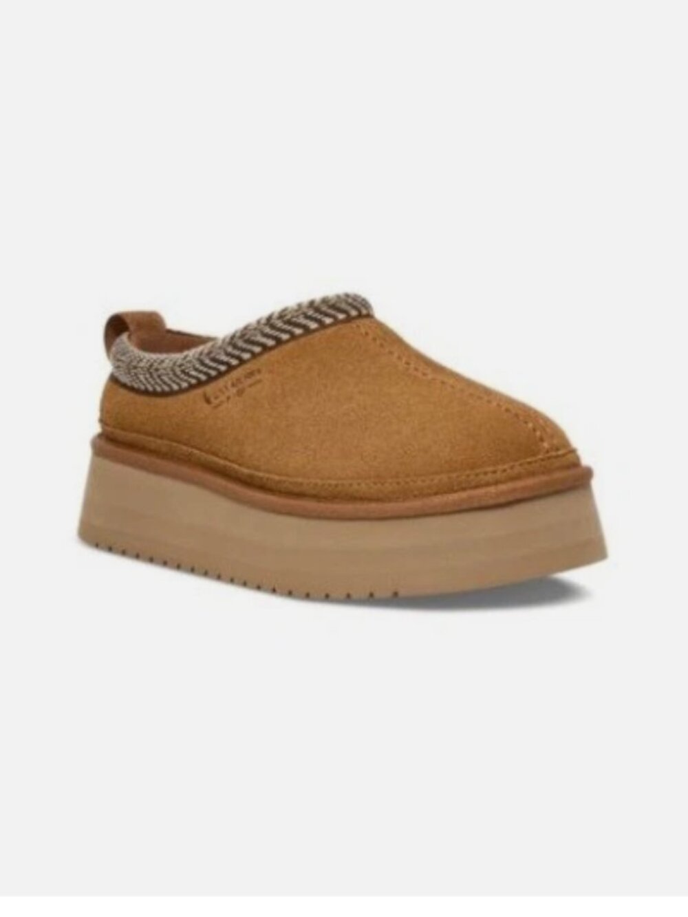 Koolaburra by UGG Suede Platform Slippers-Burree-Chestnut-9M-NEW-A659001